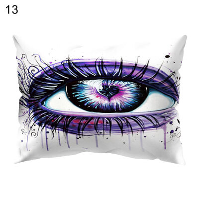 

Modern Colorful Eye Print Pillow Case Sofa Waist Throw Cushion Cover Home Decor