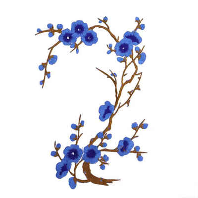 

Plum Blossom Flower Patch Flower Applique Clothing Embroidery Fabric Sticker Patch Iron-on Or Sew-on Patch
