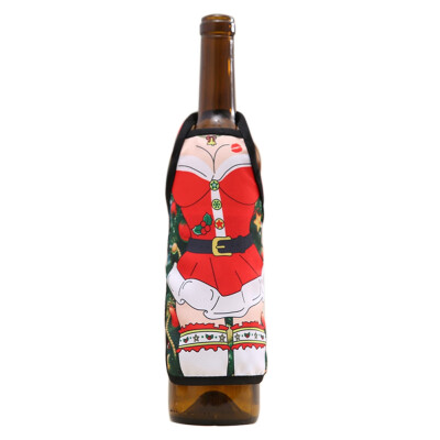 

2015CM Christmas Win Bottle Cover For Christmas Home Party Decoration Wine Bottle Cover Sets Xmas Party Decoration Supplies