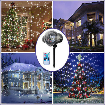 

〖Follure〗Snowfall Snow Flake Christmas Outside House LED Projector Light Project Decor