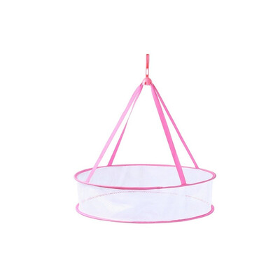 

Gobestart Super Useful  Hook Drying Rack Folding Hanging Clothes Laundry Basket Dryer