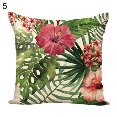 

Flower Green Plants Square Throw Pillow Case Cushion Cover Sofa Bed Car Decor