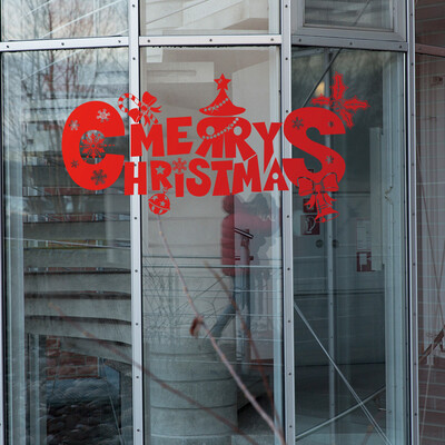 

Tailored Creative Merry Christmas Art Wall Sticker Window Wall Sticker Home Decor