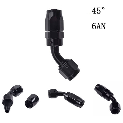 

2019 Hot Anodized Aluminum Straight Elbow 45 180 Degree Reusable Swivel Hose End Fit Adapter For OilFuel