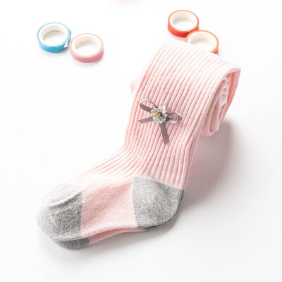 

Infant Baby Girl Stockings Newborn Knitted Cotton Warm Lovely Bow Children Pantyhose