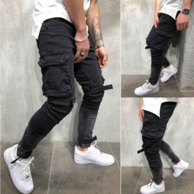 

Men&39s Slim Fit Urban Straight Leg Trousers Casual Pencil Jogger Cargo Pants