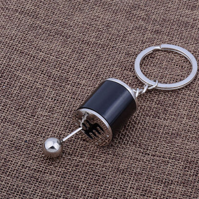 

Key Chain Bag Charm Imitation 6 Speed Manual Transmission Gear Shaped Lever Shift Knob Type Portable Auto Metal Pendant Decorati