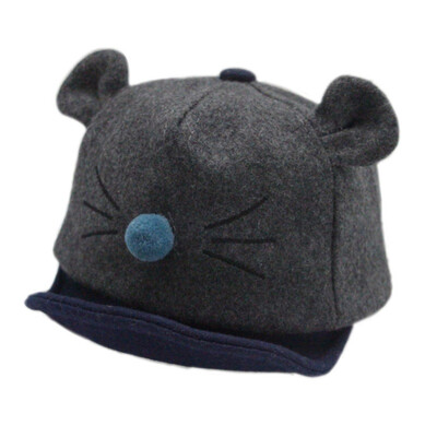 

2017 Baby Toddler Cute Cat Cotton Hat Baby Boys Girls Cap Autumn Winter Adjustable Little Ear Cap Warm Hats Caps 0-3T