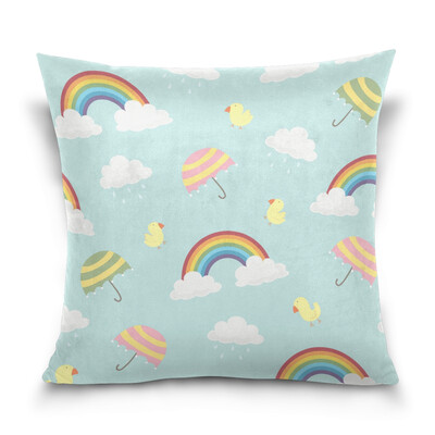 

ALAZA 16 X 16 inch Pillow Case Decorative Cushion Cover Cute Rainbow Pattern Pillowcase