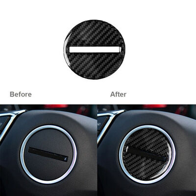 

For Chevrolet Camaro 2017-19 Car Carbon Fiber Center Steering Wheel Sticker 75mm