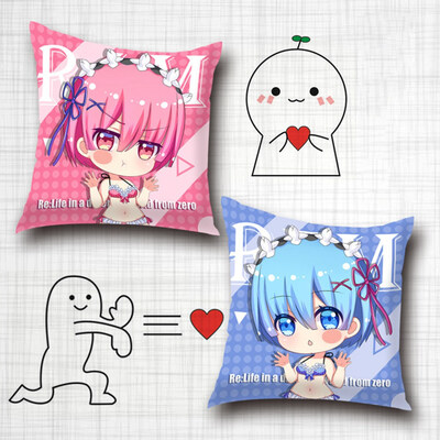 

redCherry Anime Characters Cartoon Square Throw Pillow Case Cushion Cover Double Sided 177 inch