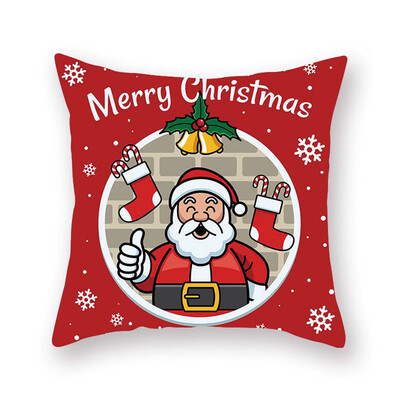 

18 X 18 Inch New Christmas Decoration Pillowcase Santa Claus Pillow Case Bedroom Decoration Cushion Cover Without Inner