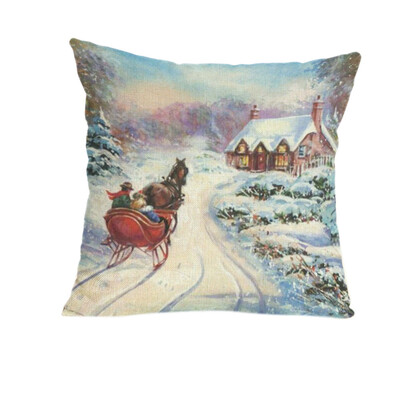 

Tailored Merry Christmas Pillow Cases Soft Sofa Cushion Cover Home Decor Pillow Core