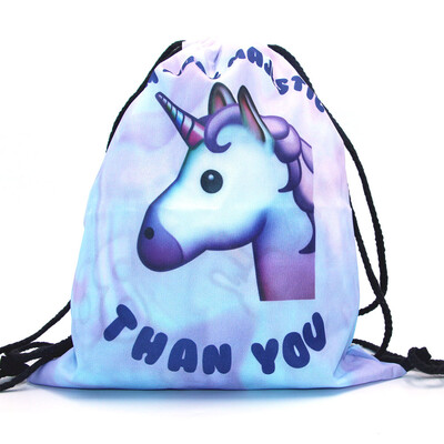

Unicorn Pattern Drawstring Gym Bag Cute Candy Bag Bundle Pocket Drawstring Storage Bag Best Gifts