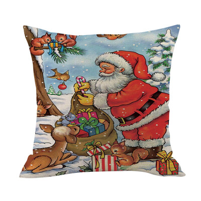 

Tailored Merry Christmas Cushion Cover Square Pillow Case Home Decor