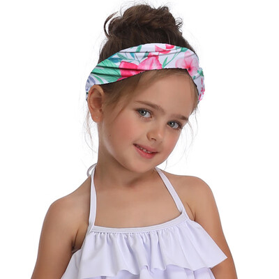 

New Headbands For Girls Print Chiffon Boho Ethnic Style Elastic Hairbands Hair Ornament Holder Swimsuit Accessories
