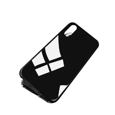 

Magneto Magnetic Adsorption Case Clear Tempered Glass Red Clear i-phone XR