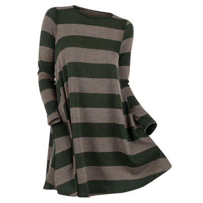 

Plus Size Color Blocking Striped Knitwear