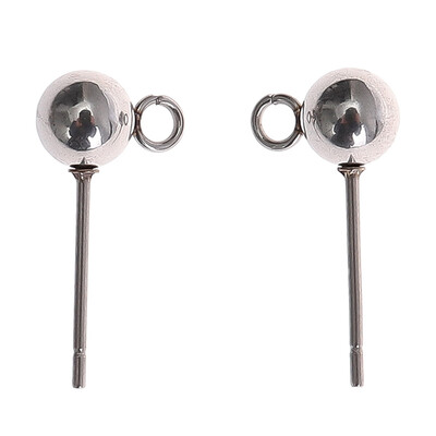 

Rhodium Ear Nail Earbud Metal Hanging Stud Earring Findings for DIY Jewelry Making Earrings Accessories