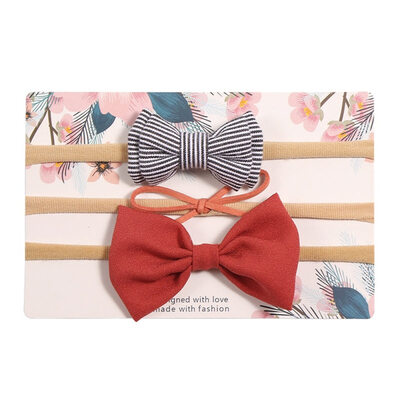 

New Cute Children Girl Floral Pattern Bowknot Design Elastic Hair Accessory Band Rope Ponytail Holder Headbands