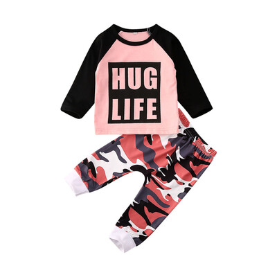 

2PCS Kids Baby GirlsBoys Clothes Outfits Cotton Long Sleeve Tops Pants Sets