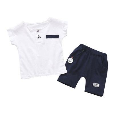 

Casual Kid Clothes Summer Baby Boys Clothes Short Sleeve Eye Print Tops T-shirtShorts Outfits Sets
