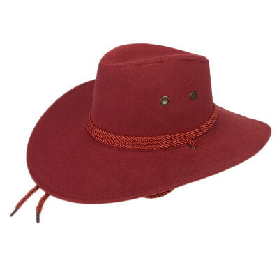 

Western Hat Cowboy Wide Edge Artificial Leather Foldable Unisex Outdoor Fashion Sun Cap