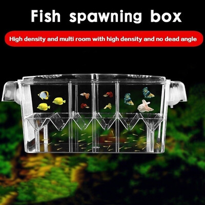 

Fish Breeding Box 4 Rooms Clear Acrylic Fish Tank for Breeding Nursery Isolation