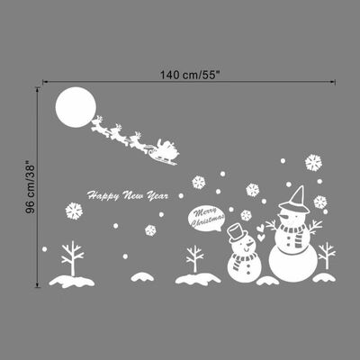 

Merry Christmas Removable DIY Wall Stickers Shop Window Stickers Noel Christmas Decorations for Home Natal New Year Decoration