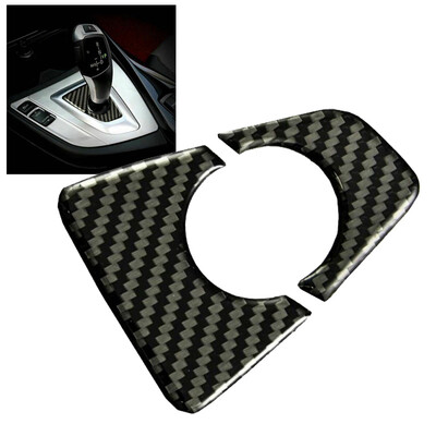 

1 Carbon Fiber Central Gear Shift Knob Frame Trim Cover For BMW 34 Series GT