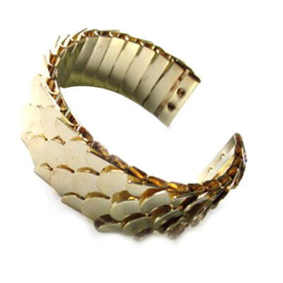 

Women Stylish Dragon Scale Fish Squama Bangle Cuff Bracelet Punk Gothic Sky
