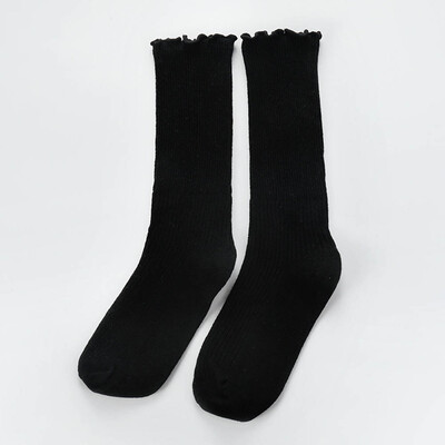 

Autumn Girls Baby Fashion Casual Sock Flower Selvedge Cotton Socks Keep Warm Loose Socks