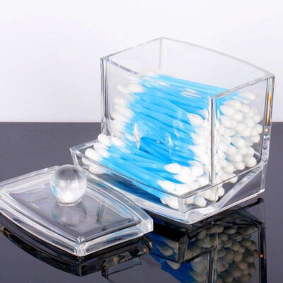 

Acrylic Pads Cosmetic Storage Holder Cotton Swab Holder Box Makeup Organiser