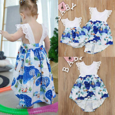 

Infant Baby Girls Toddler Kids Princess Lace Romper Dress Party Dresses Costumes