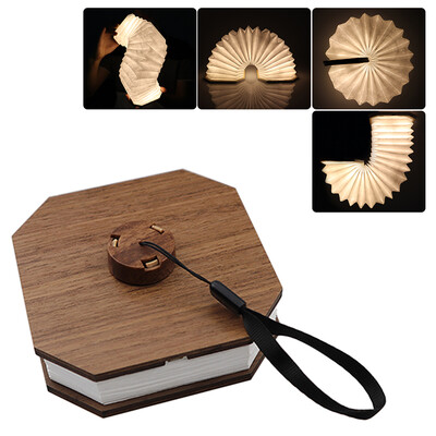 

Wooden LEDs Book Light USB Rechargeable Organ Lamp FoldableHanging Night Light Decorative Lamps for Birthday Anniversary Valentin