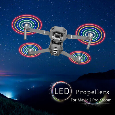 

1 Pair LED Flash Low-Noise Quick Release Propeller Rechargeable CWCCW Props for DJI Mavic 2 ProZoom FPV Drone