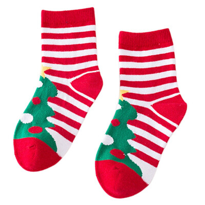 

Kids Boy Girl Christmas Socks Warm Winter Autumn Anti Slip Children Toddler Cotton Blend Socks 5 Pairs Sets