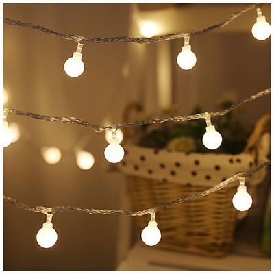 

6M 40 Lights USB Powered LED Round Ball String Light Flashing Decorative Fairy Lamps For Christmas