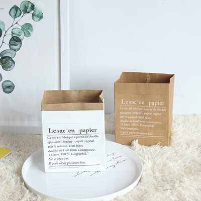 

Home Sundries Dried Flowers Decorative Photo Ornaments Creative Nordic Wind English Kraft Paper Storage Bag Paper Bag