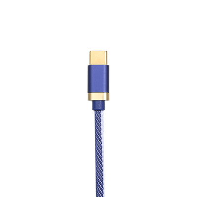 

3 in 1 Charging Cable with Micro USBType-cLighting for iPhone Xiaomi Huawei Samsung Cloth Braided 12MBlue