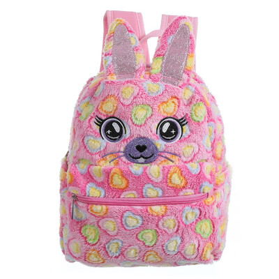 

Tailored Fashion Neutral Child Plush Shoulder Bag Backpack Student Cartoon Bag Travel Bag