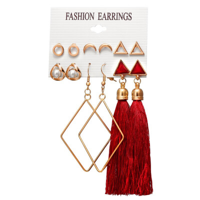 

Women Jewelry Fashion Concise Personality Exquisite Tassel Fringe Bohemia Elegant Drop Dangle Earrings