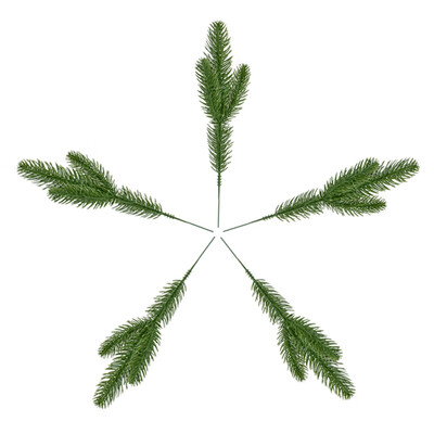 

5PCS Pine Needle Simulation Plant Decoration Photography Props Festive Party Supplies Long-lasting Effect
