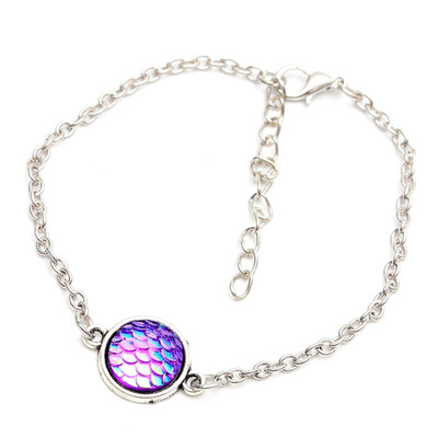 

Accessory Silver Antique 17cm DoreenBeads Resin AB Fish Mermaid Scale Silver Scale Dragon Bracelets