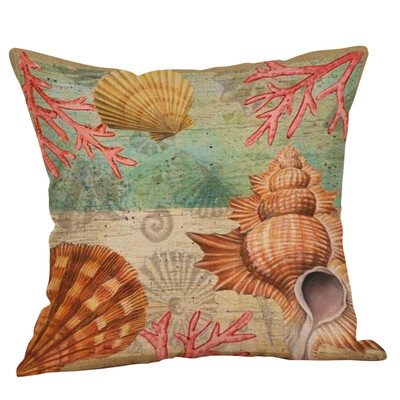 

〖Follure〗Ocean Beach Sea Cotton Linen Pillow Case Sofa Throw Cushion Cover Home Decor