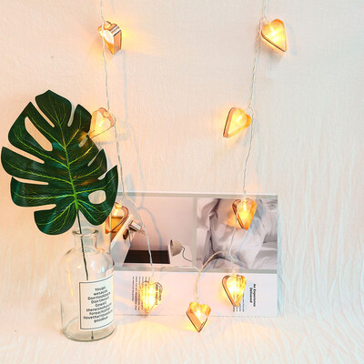 

〖Follure〗Battery Operated16M 10LED Iron Heart Light String Best Party Wedding Decoration