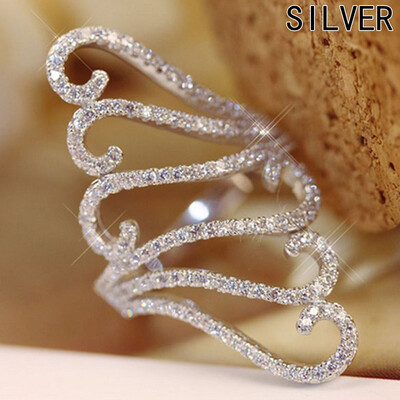 

2010Silver Ring Hollow Neutral Silver Fashion Jewellery Unique Style Jewelry