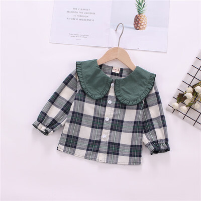 

Autumn Outerwear Toddler Baby Girl Outerwear Plaid Print Coats Kids Jackets Clothes Warm Tops