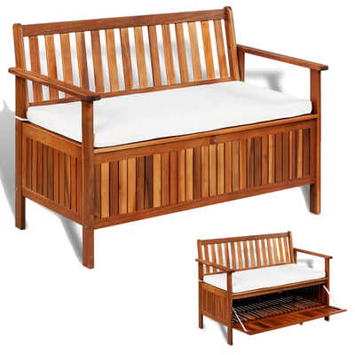 

Garden Storage Bench Solid Acacia Wood 472"x248"x331"
