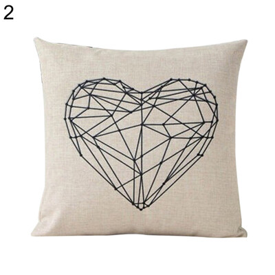 

Deer Animal Heart Letter Square Bedroom Sofa Pillow Case Cushion Cover Decor